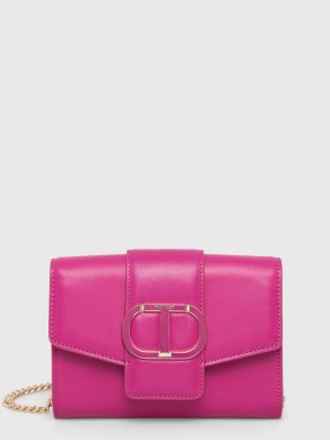 Kožená kabelka Twinset   - Růžová
