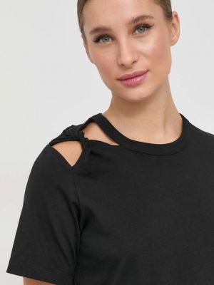 Bavlněné tričko Victoria Beckham - černá