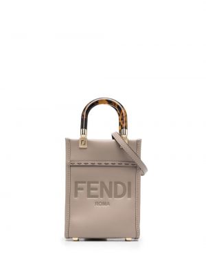Δερμάτινη τσάντα shopper Fendi