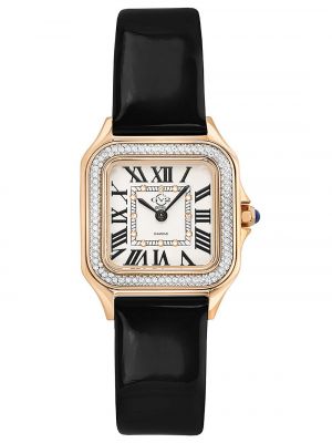 Женские часы Milan со швейцарским кварцем, кожаные мм by Gevril черные
