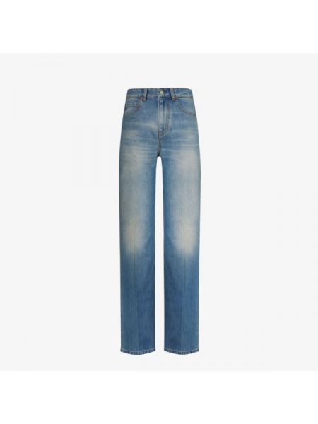 Прямые джинсы с высокой талией Victoria Beckham синие