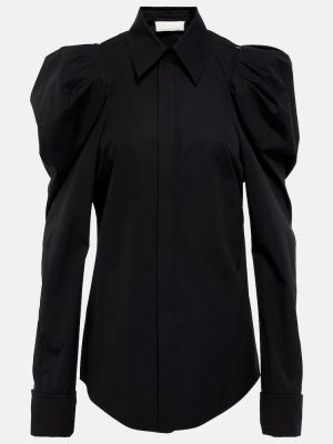 Памучна блуза Sportmax черно