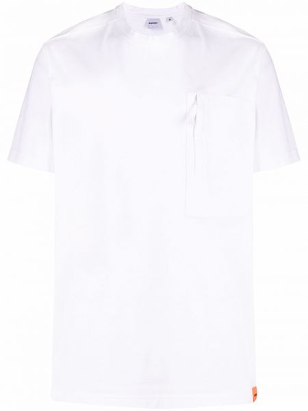 Camiseta con cremallera con bolsillos Aspesi blanco