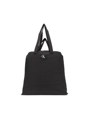 Nakupovalna torba iz najlona Calvin Klein Jeans črna