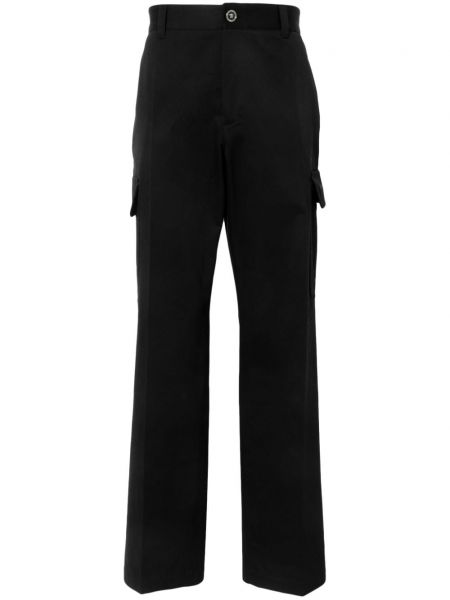 Cargo kalhoty s výšivkou Versace černé