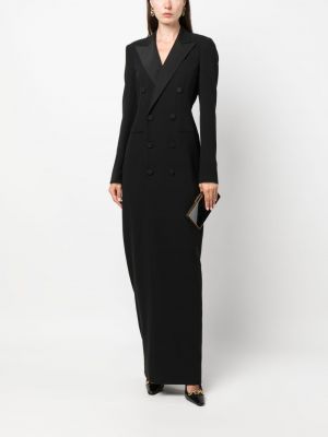 Robe de soirée en laine Ralph Lauren Collection noir