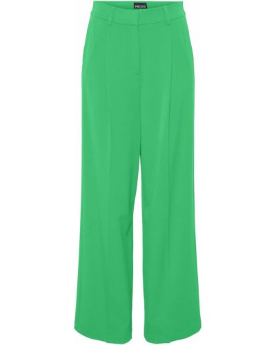 Plisované culottes nohavice Pieces zelená