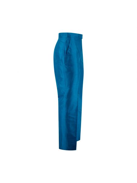 Spodnie slim fit Max Mara Studio niebieskie