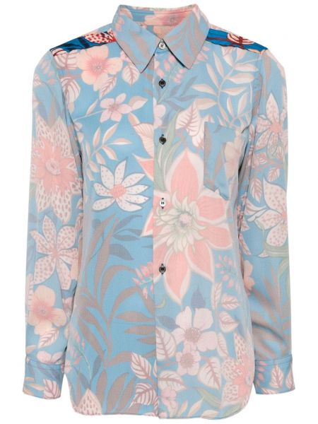 Košulja s cvjetnim printom s printom Comme Des Garçons plava