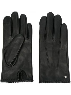 Кожени ръкавици Lauren Ralph Lauren черно