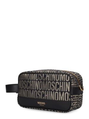 Jacquard torbica Moschino crna