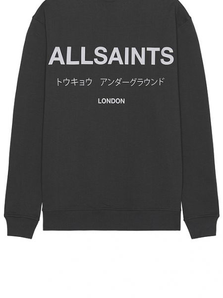 Strick sweatshirt mit rundhalsausschnitt Allsaints grau
