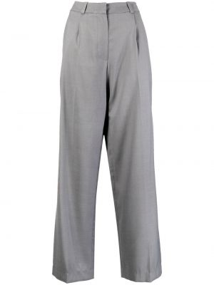 Плисирани прав панталон Low Classic сиво