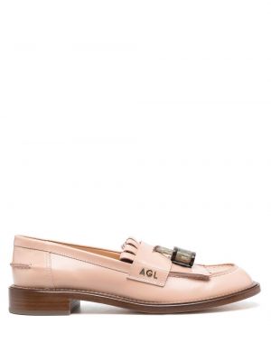 Skinn loafers Agl rosa