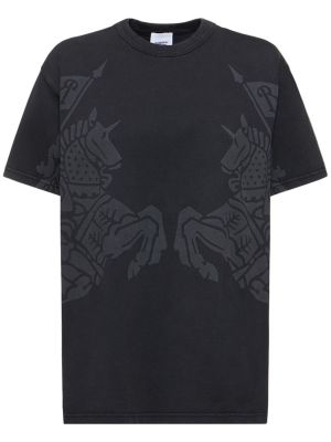 T-krekls ar apdruku Burberry melns