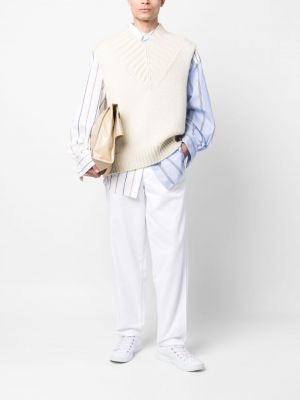 Tiesios kelnės Comme Des Garçons Shirt balta