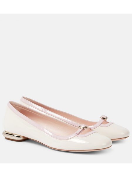 Læder ballerinaer Roger Vivier pink