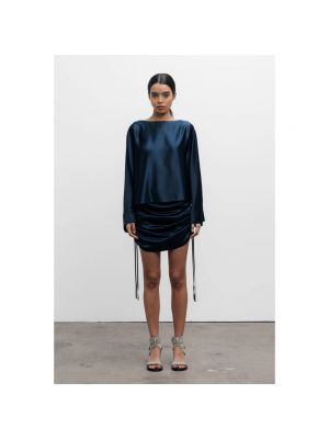 Mini falda de raso Ahlvar Gallery azul