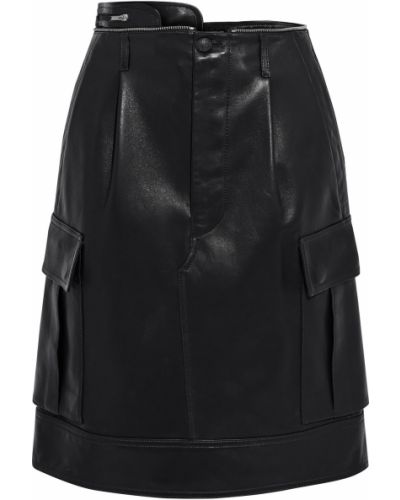 Černé sukně kožené Helmut Lang