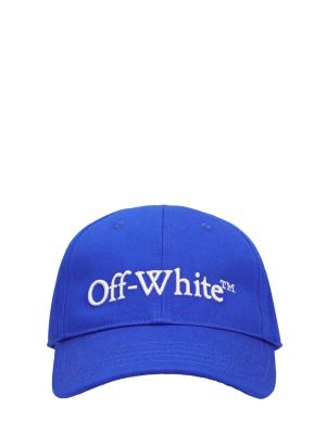 Cappello con visiera ricamato di cotone Off-white