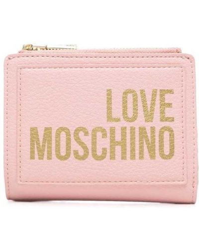 Trykt lommebok Love Moschino rosa