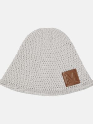 Kašmírová vlnená čiapka Max Mara biela