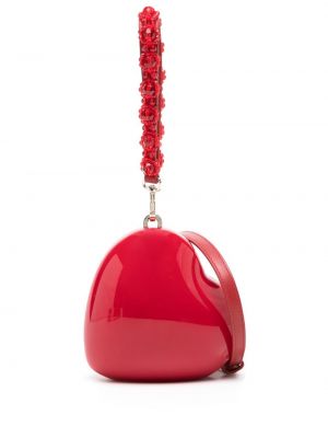 Чанта тип „портмоне“ със сърца Simone Rocha червено