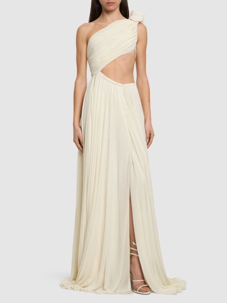 Viskózové dlouhé šaty Giambattista Valli bílé