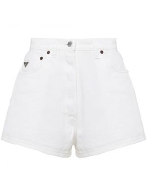 Shorts di jeans Prada bianco