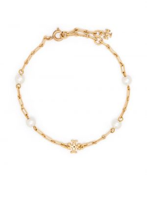 Bracelet avec perles Tory Burch doré