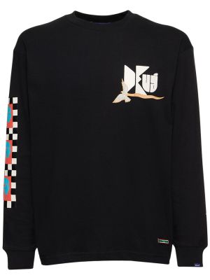 Camiseta de manga larga de algodón manga larga Deva States negro