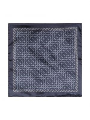 Fular de mătase cu imprimeu geometric Lanvin albastru