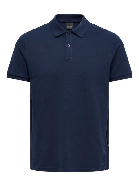 Polo marškinėliai slim fit Only & Sons mėlyna