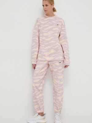 Bluza bawełniana Adidas By Stella Mccartney różowa
