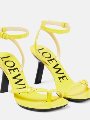 Sandały skórzane Loewe żółte