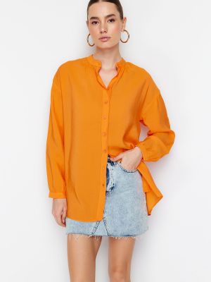Pletená košeľa Trendyol oranžová