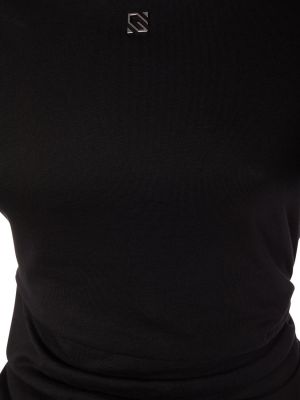 Bavlněné midi šaty jersey Giuseppe Di Morabito šedé