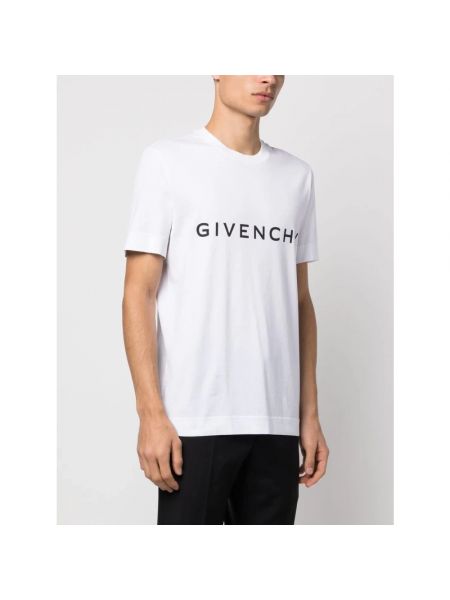Camiseta de algodón con estampado Givenchy blanco