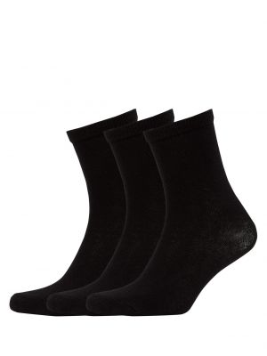 Bavlněné ponožky Defacto černé