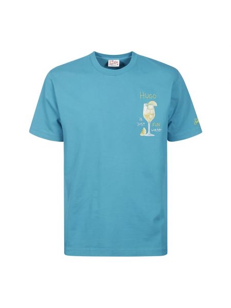 Koszulka z nadrukiem Mc2 Saint Barth niebieska