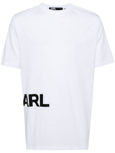 Rund hals t-shirt Karl Lagerfeld hvid