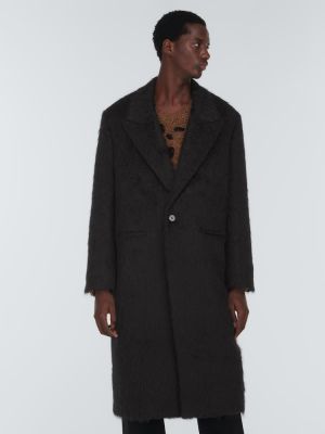 Kašmírový vlněný kabát Jil Sander černý