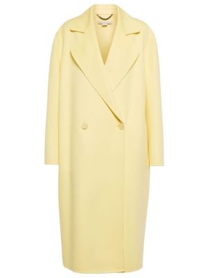 Vlněný krátký kabát Stella Mccartney žlutý