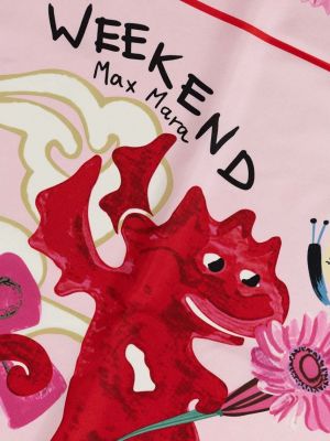 Jedwabna chusta Weekend Max Mara różowa