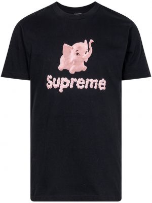 Bavlnené tričko Supreme čierna