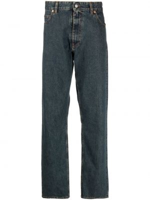 Bavlnené džínsy s rovným strihom Mm6 Maison Margiela modrá