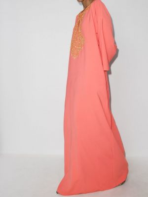 Vestido de noche con bordado Carolina Herrera rosa