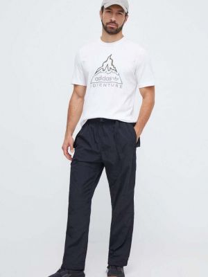 Koszulka bawełniana z nadrukiem Adidas Originals beżowa