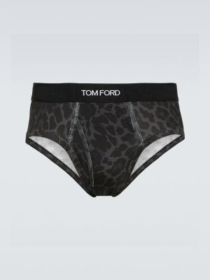 Bavlnené nohavičky s potlačou s leopardím vzorom Tom Ford