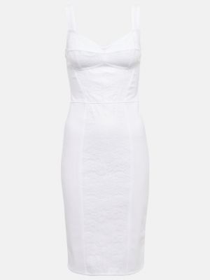 Кружевное платье миди Dolce&gabbana белое